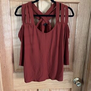 BOLD elements Rust Strappy Women's Blouse